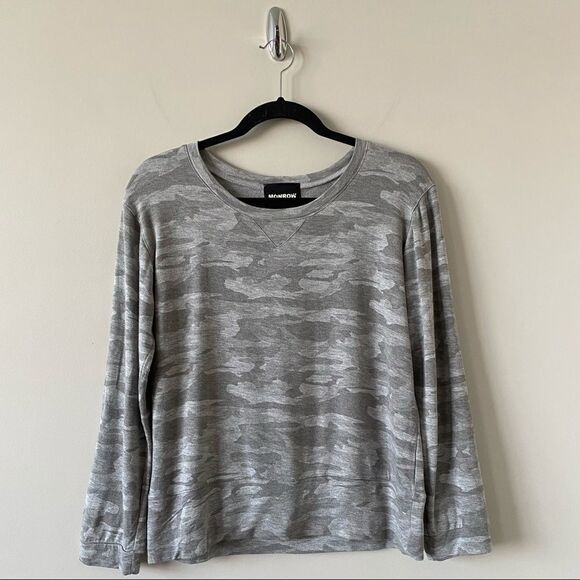 Revolve-Monrow Camo Raglan Sweatshirt (Small) - Picture 2 of 10